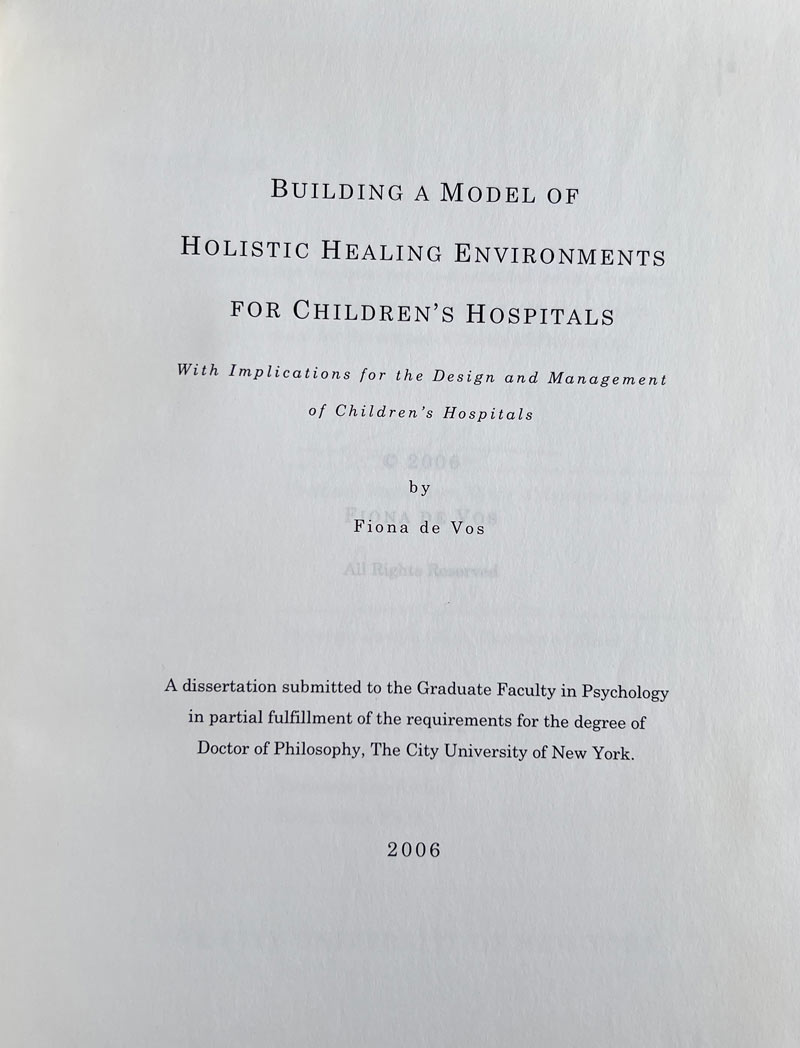 healing environments holistic model